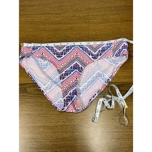 M Beach Bump By Motherhood Maternity Pink & Blue Chevron Tankini Swimsuit - Picture 8 of 9